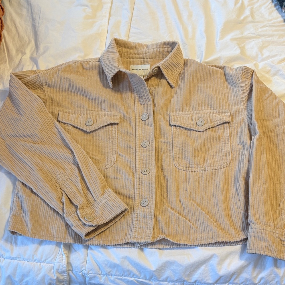 American Eagle Outfitters Tan Corduroy Shirt